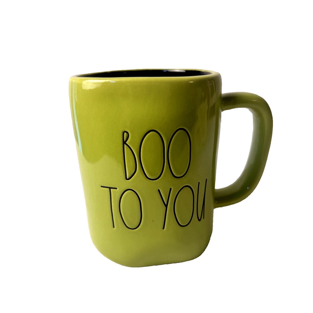 Rae Dunn Boo to you Green Halloween Mug